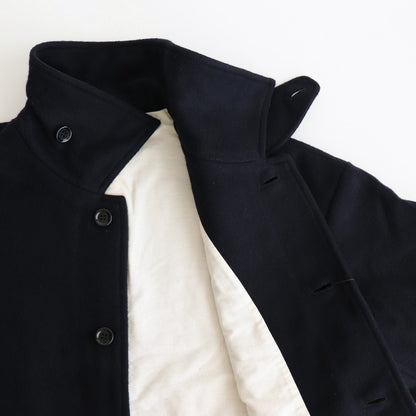 Wool cashmere beaver stand collar coat #Navy [TS243CO080]