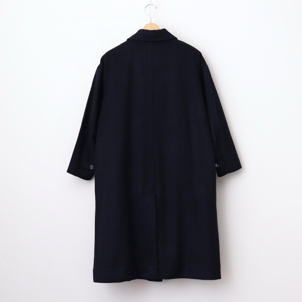 Wool cashmere beaver stand collar coat #Navy [TS243CO080]