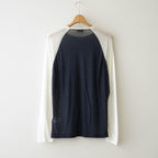 cashmere & supima cotton gauze jersey baseball Tee #navy [WXFL-UW105]