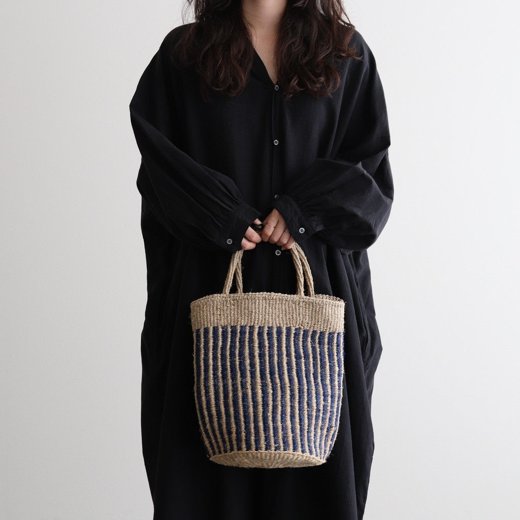 STRIPE SISAL BAG #8137 BLUE/NATURAL [ANSL2501]