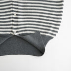 Stripe Cardigan #Grey x Ecru [Oni067]
