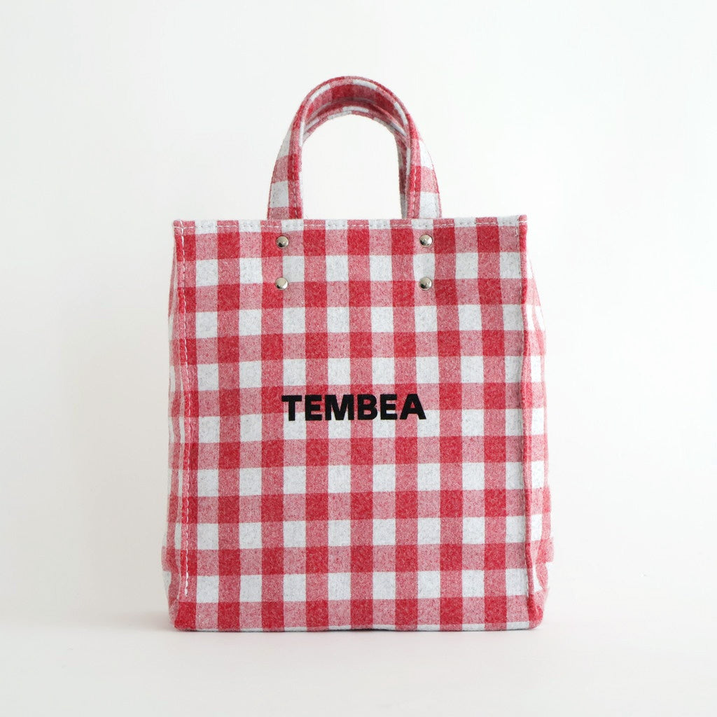 PAPER TOTE SMALL NEEDLE PUNCH #GINGHAM RED [TMB-2286H]