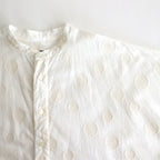 コットンリネンドットジャカードシャツ #シロドット [US242SH024]