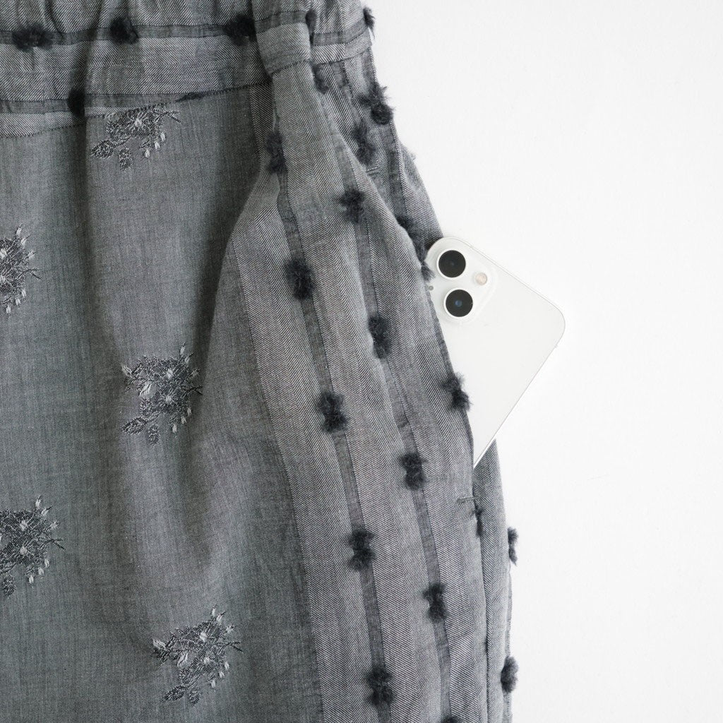 夕暮れの唄：サルエルパンツ #gray×dark charcoal [13261-10313]
