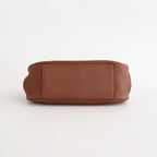 plain gama hand bag-round #antique brown