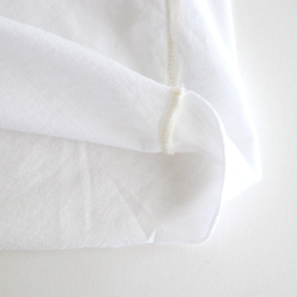 high twist cotton sheer jersey turtle-neck Tee #off white [WVFL-UW104]