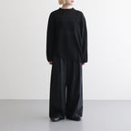 cotton & silk slub yarn bottle-neck P/O #black [WXSP-UW125]