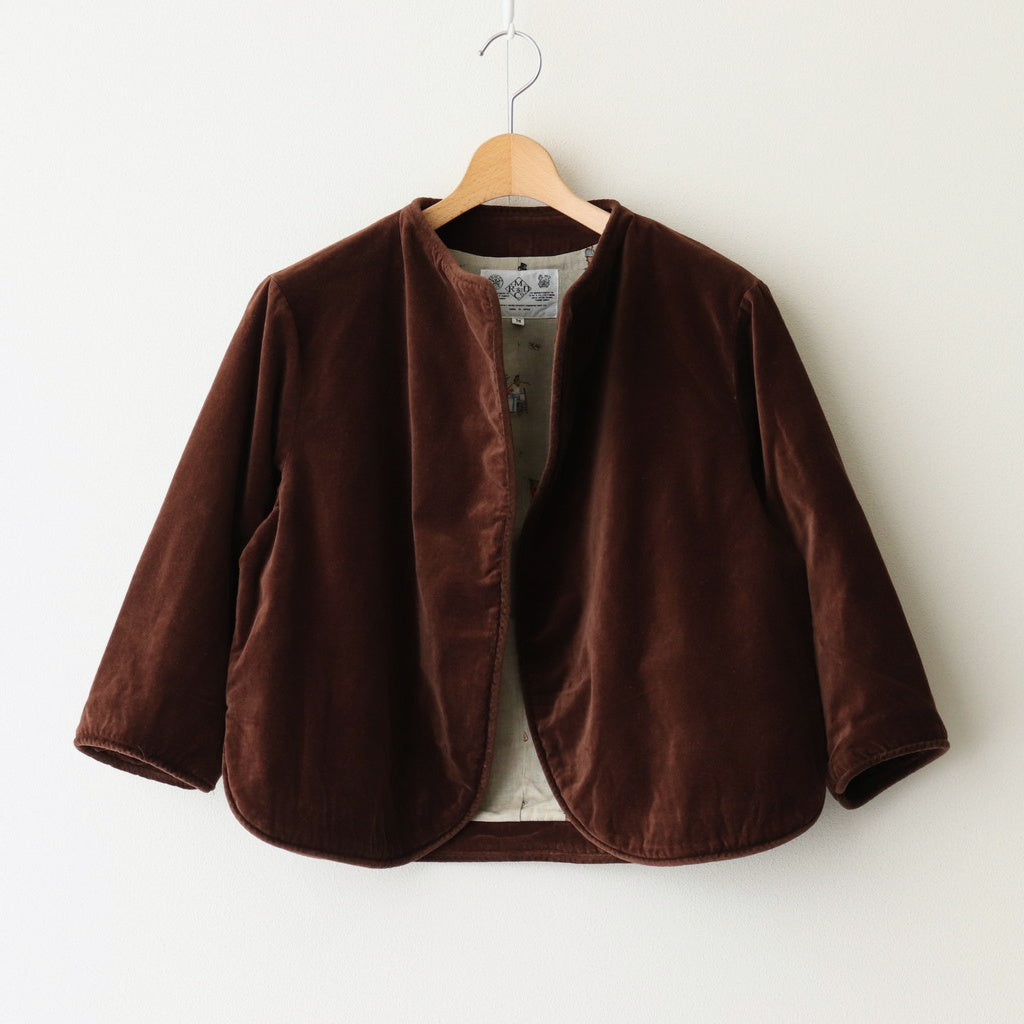 BROWN BEARS VELVET OVERLAP JACKET #Brown [no.7214]