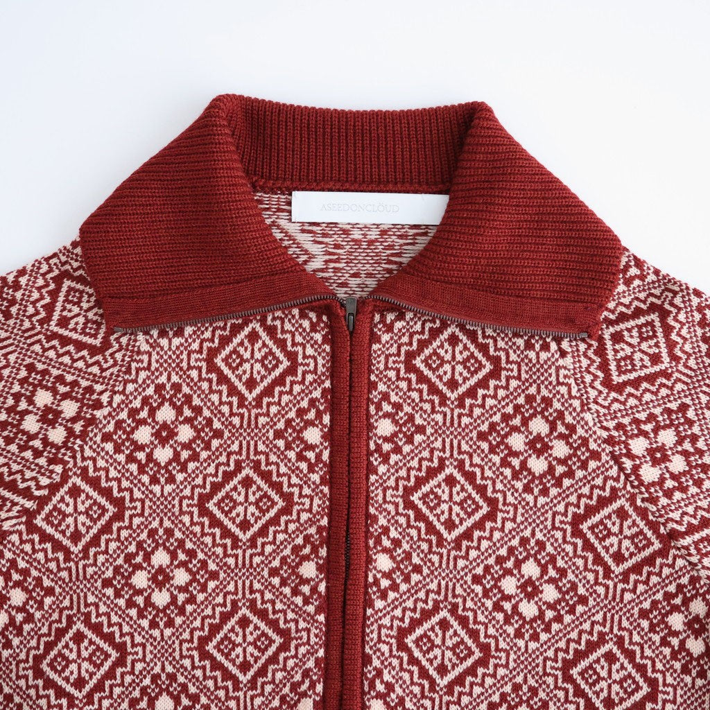 Memories zip cardigan #Red [262808]