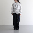 偶然の影：ブラウス #off white×blue [13261-09107]