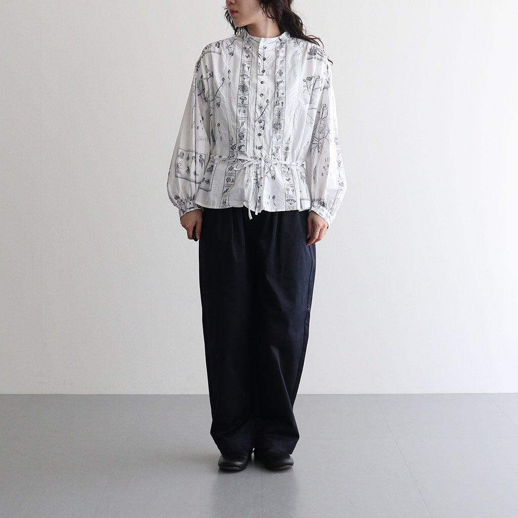 偶然の影：ブラウス #off white×blue [13261-09107]