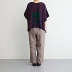 Organic linen twill tuck easy pants #Mocha [GT252PT006]