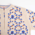 Panier de fleurs cardigan #blue [mdm02-12]