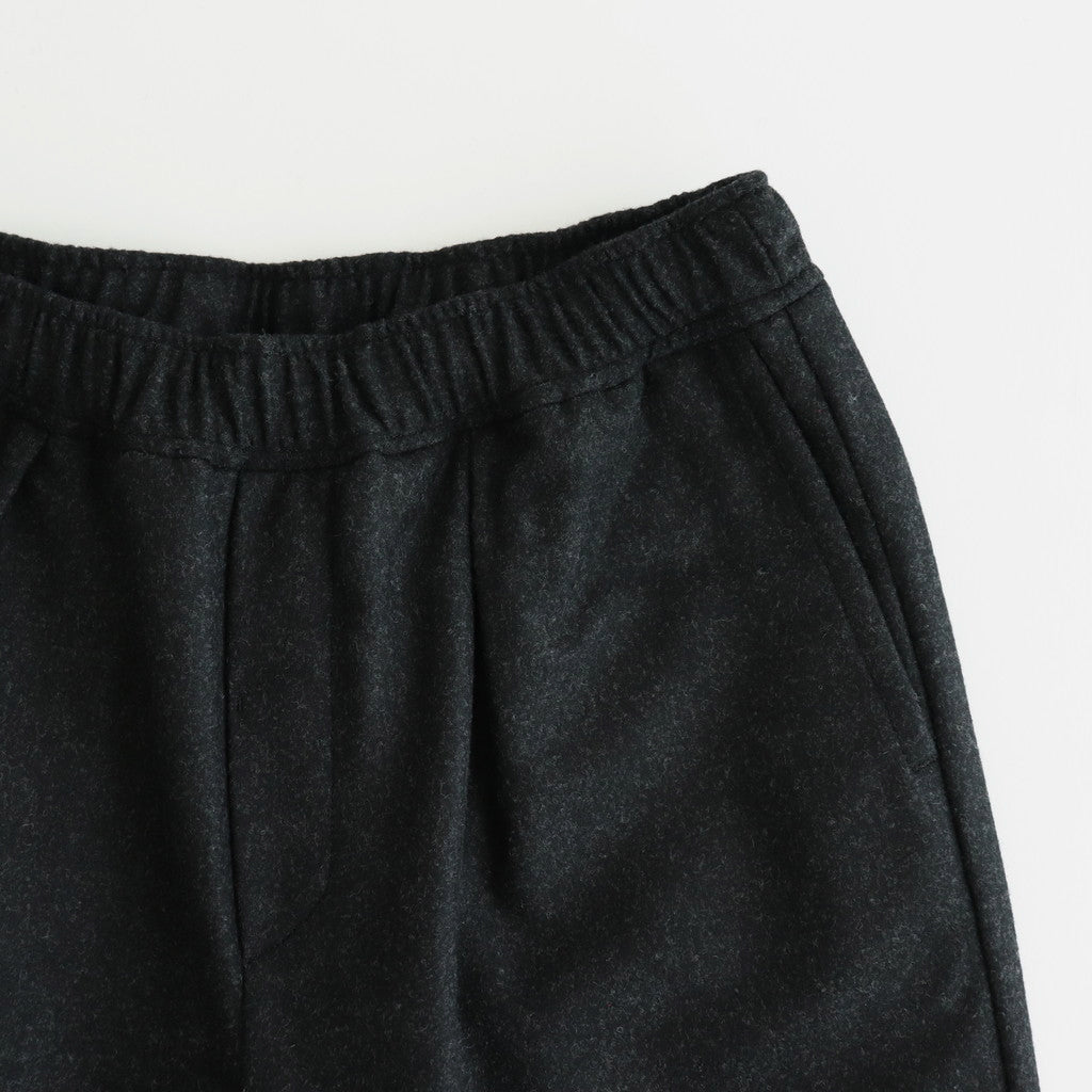 WOOL FLANNEL EASY WIDE PANTS #9800 CHARCOAL [GNMDS2052WF]