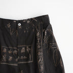 偶然の影：ズロースパンツ #dark brown×beige [13261-09413]