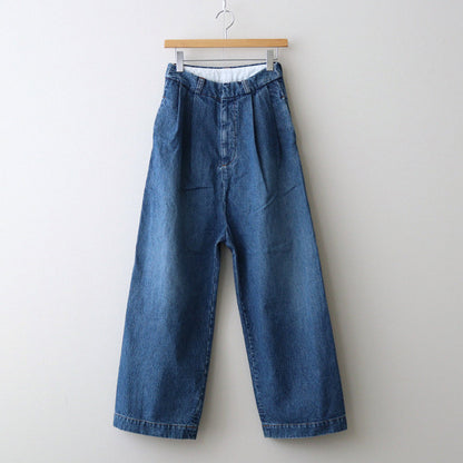 TUCK DENIM WIDE PANTS （VINTAGE LIKE） #INDIGO [no.6675]