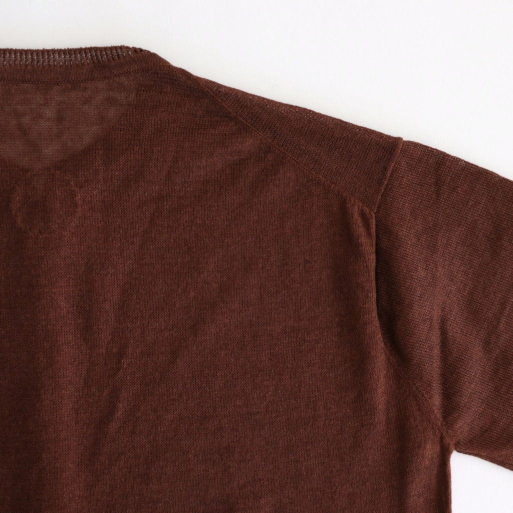 Fesca Linen Knit No Collared #D.brown [A232251TK766]