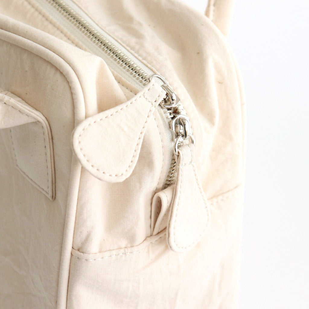 HIGH COUNT COTTON BOSTON BAG #Natural [no.7401]