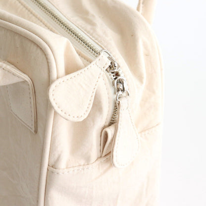 HIGH COUNT COTTON BOSTON BAG #Natural [no.7401]