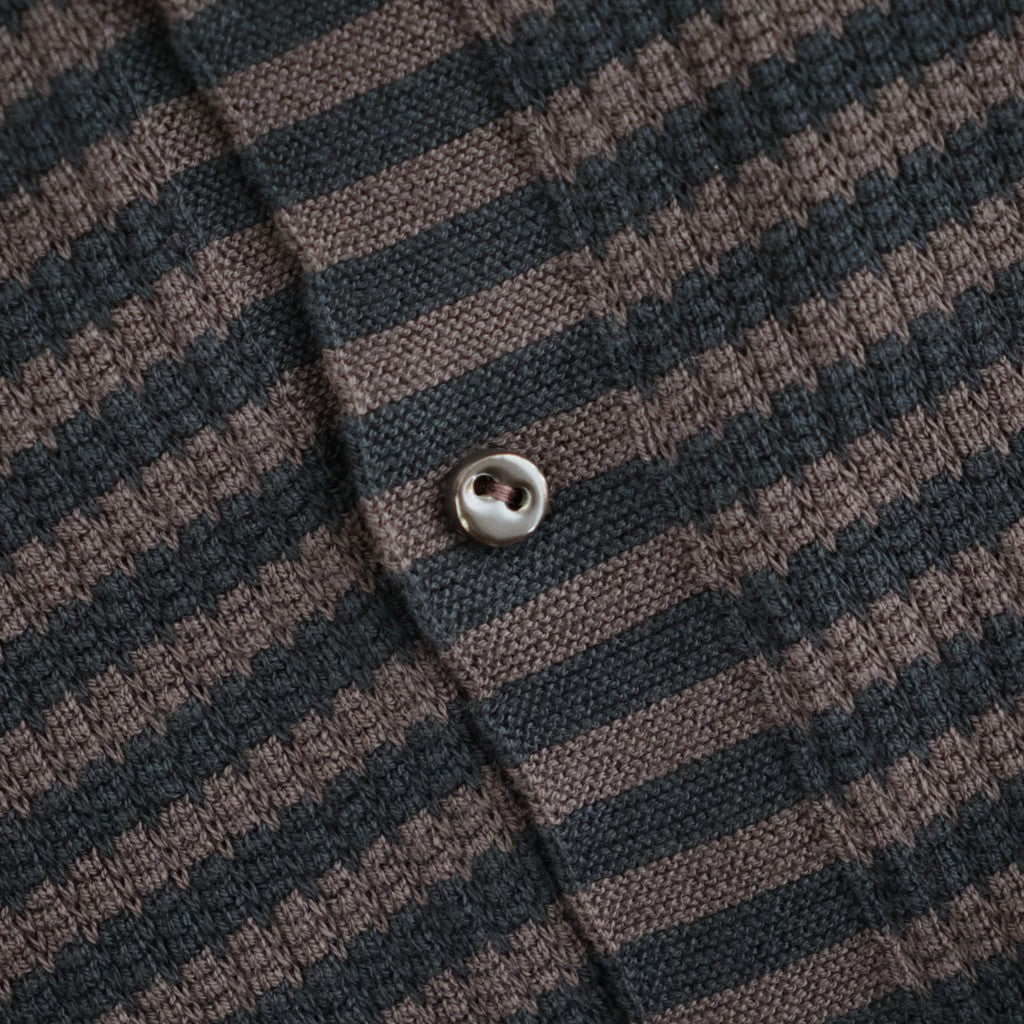 Stripe Cardigan #Brown x Black [Oni067]