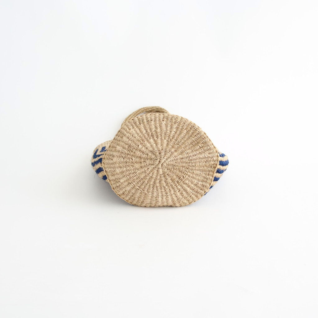 STRIPE SISAL BAG #8137 BLUE/NATURAL [ANSL2501]