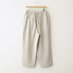 40s FRENCH LINEN DYED CANVAS 2TUCK TAPERED EASY PANTS #8200 LINEN [GNMDS2501FL]