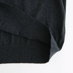 14GG 2PLY PLAIN STITCH COTTON/WOOL/CASHMER CREW-NECK PULLOVER #9800 CHARCOAL [GNSL24542]