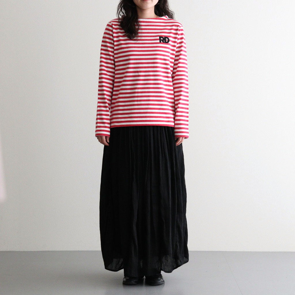 裏起毛 BORDER SPY EYE BOAT NECK PULLOVER #Pink [no.7743]