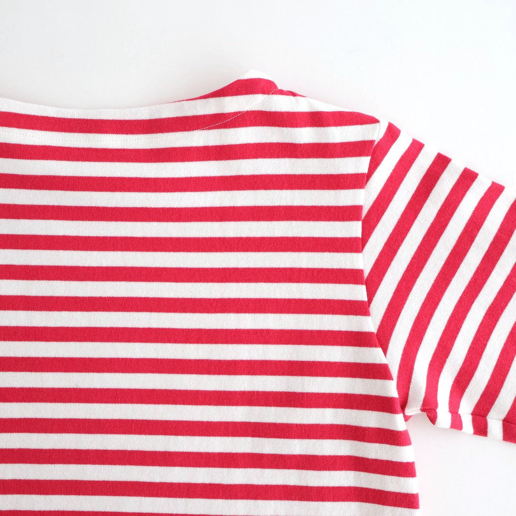 裏起毛 BORDER SPY EYE BOAT NECK PULLOVER #Pink [no.7743]