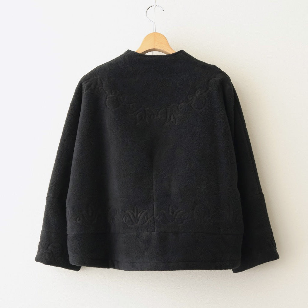 幻の花 Embroidery cocoon jacket #black [TLF-126-jk001-nc]