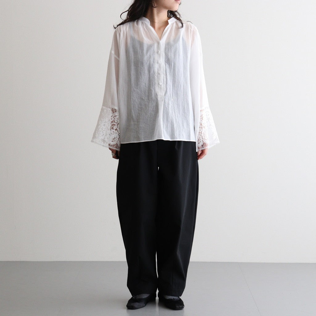 Wide tapered trousers #Black [TLF-225-pa002-Reht]