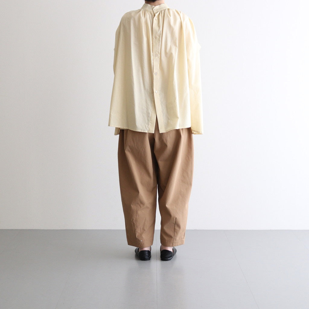 静寂の欠片 half sleeve back open blouse #Pale yellow [TLF-225-sh008-la]