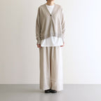12GG 1PLY LINEN PLAIN V-NECK 1 BUTTON CARDIGAN #8200 LINEN [GNSL23302]