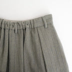 薄雲：Wide pants #A pale stripes [13251-19413]