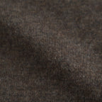 14GG 2PLY PLAIN STITCH COTTON/WOOL/CASHMERE V-NECK CARDIGAN #8600 BROWN [GNSL25531]