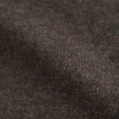 14GG 2PLY PLAIN STITCH COTTON/WOOL/CASHMERE V-NECK CARDIGAN #8600 BROWN [GNSL25531]