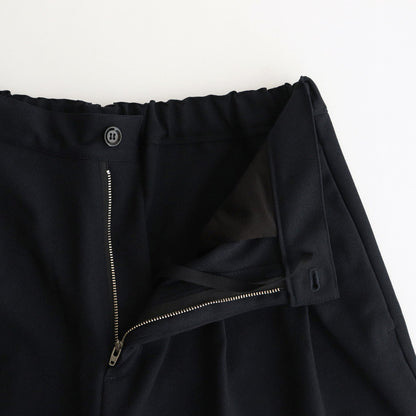 FLAVOR Wool-Like Twill Tuck Pants #Navy [TS230PT082]