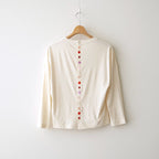 DROP CANDY BUTTON LONG SLEEVE T #Natural [no.8193]