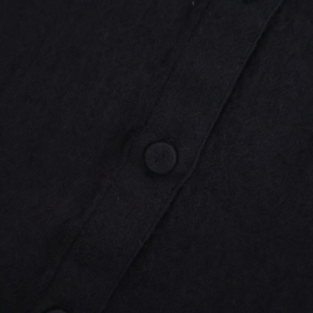 BOILED WOOL PLAIN CREW NECK EMB DRESS #3900 NAVY [NMDS25604]