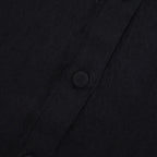 BOILED WOOL PLAIN CREW NECK EMB DRESS #3900 NAVY [NMDS25604]