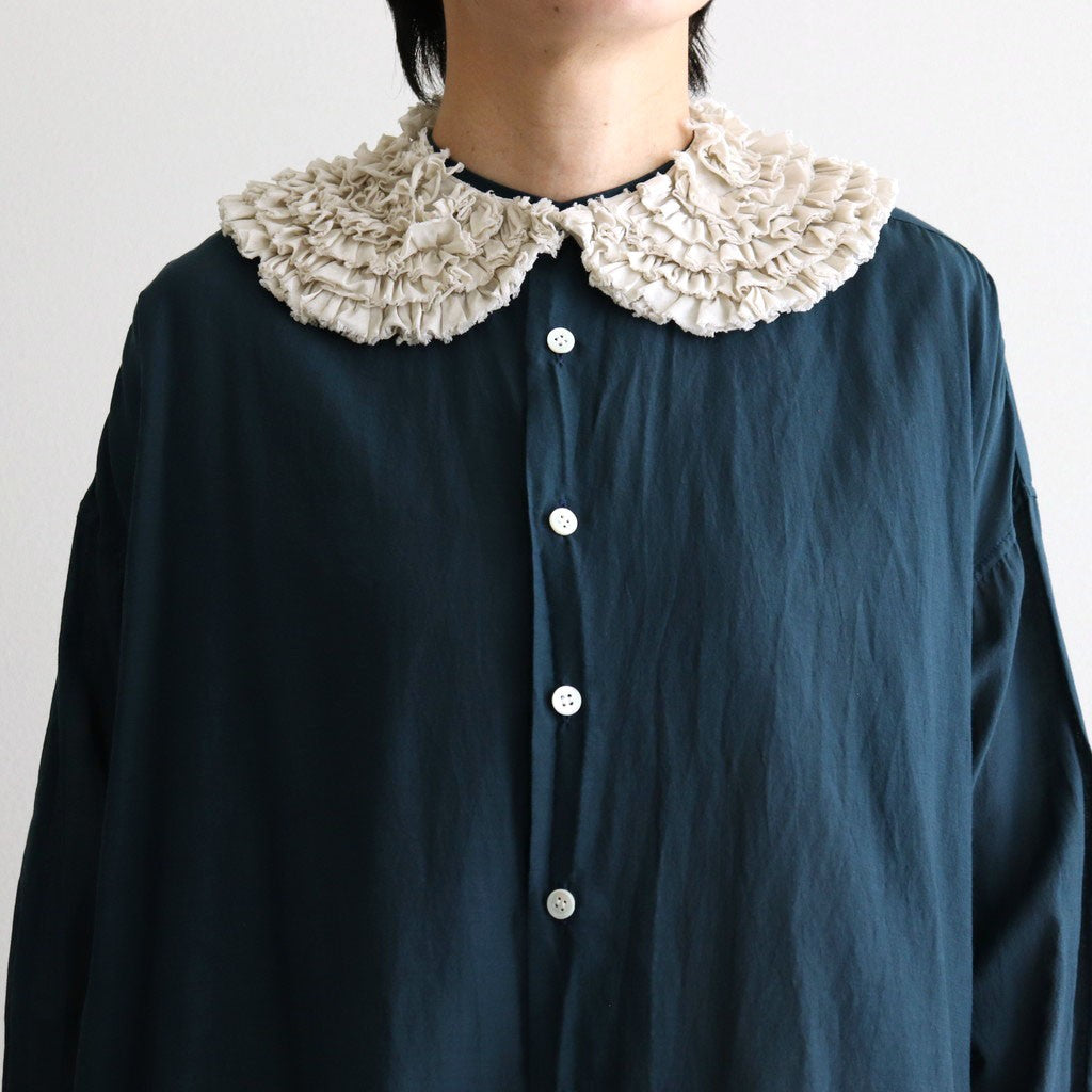 G.D COTTON SILK FRILL COLLAR #Ivory [no.7369]