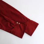 静寂の欠片 Funnel neck shirt dress #Agate red [TLF-125-op001-la]