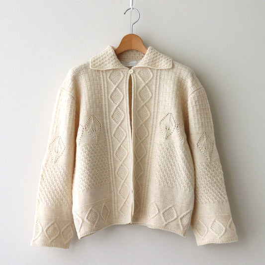 Sankayo cable knit jacket #Ivory [242806]