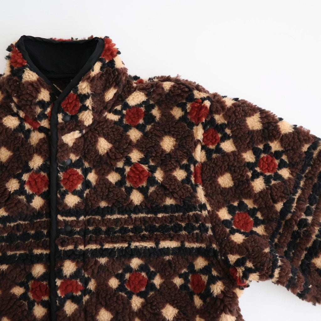 Station floor pattern blouson #Brown [262809]