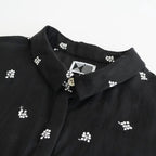 shirt blouse #ototsubu BK [KJ507SS46]