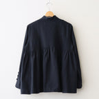 冬の肖像 Funnel neck over blouse #black [TLF-126-sh007-cst]