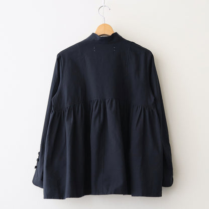 冬の肖像 Funnel neck over blouse #black [TLF-126-sh007-cst]