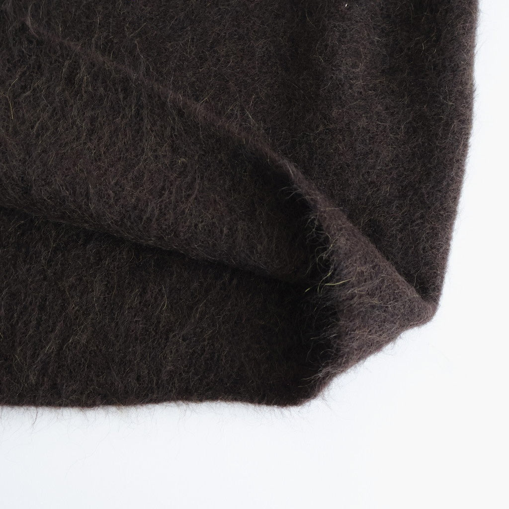 stretch superkid mohair crew-neck P/O #dark brown [WVFL-UW114]