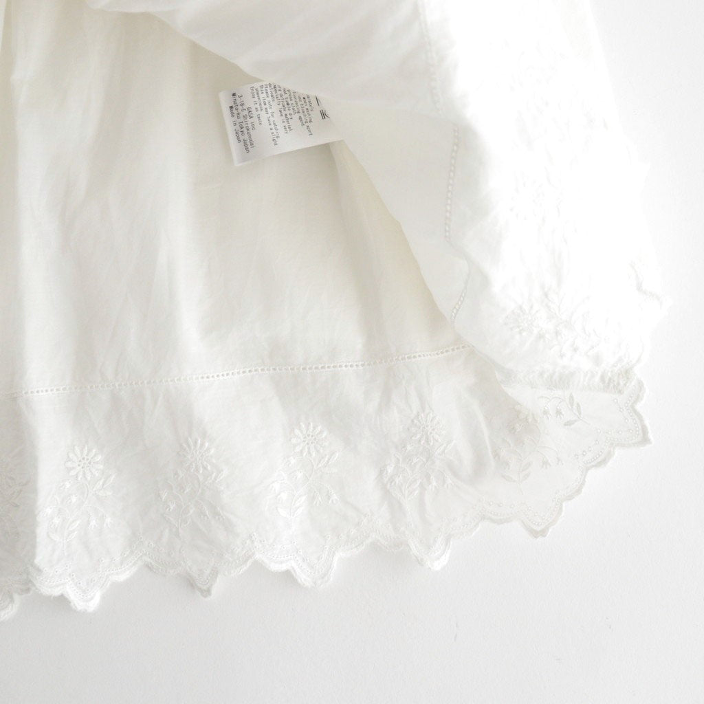 波紋の仕事：Gathered lace skirt #off white [11261-04512]