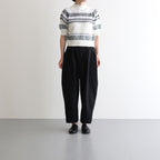 飾る春 Wide tapered trousers #Black [TLF-225-pa002-Reht]